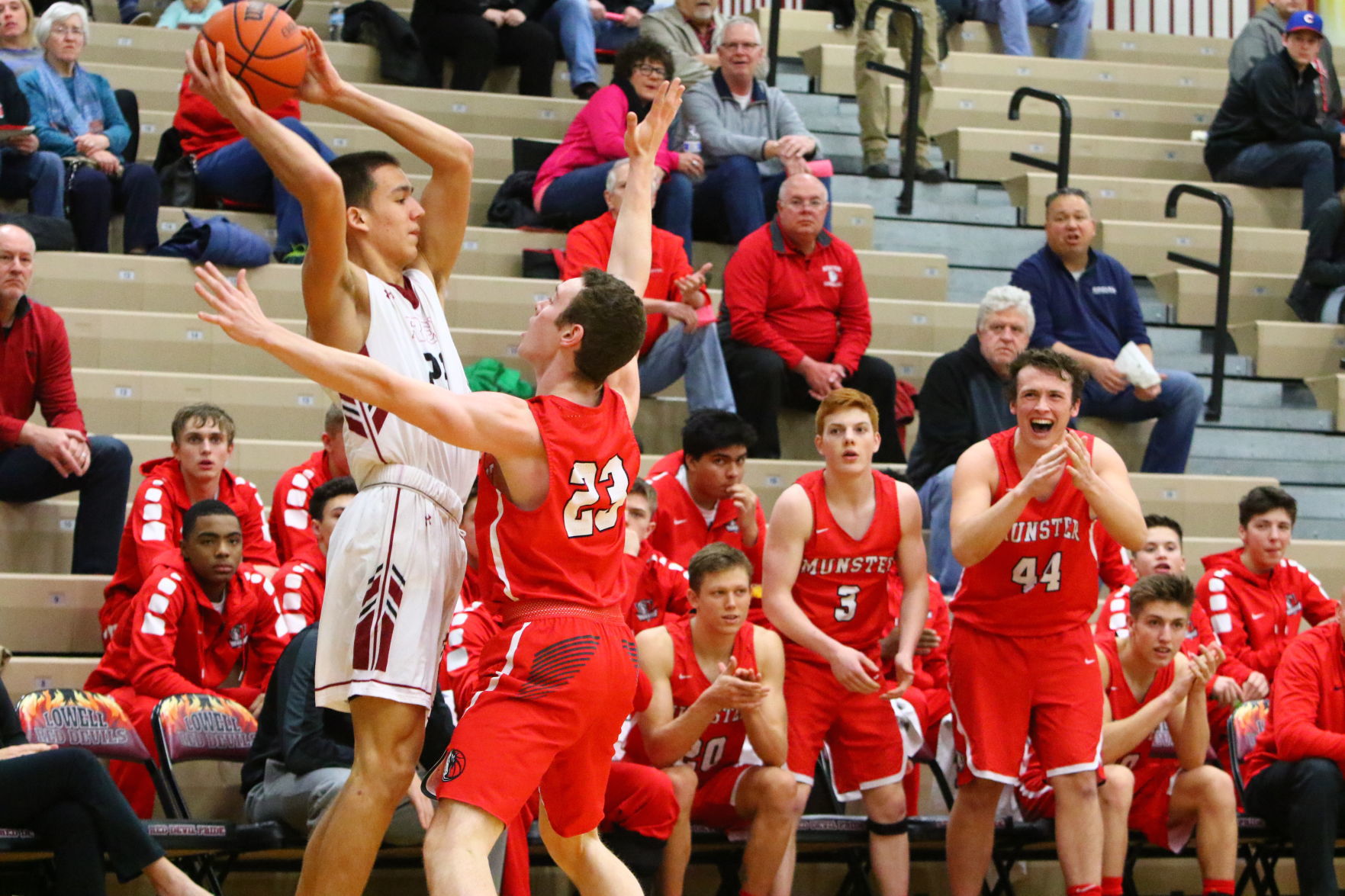 Munster at Lowell boys basketball